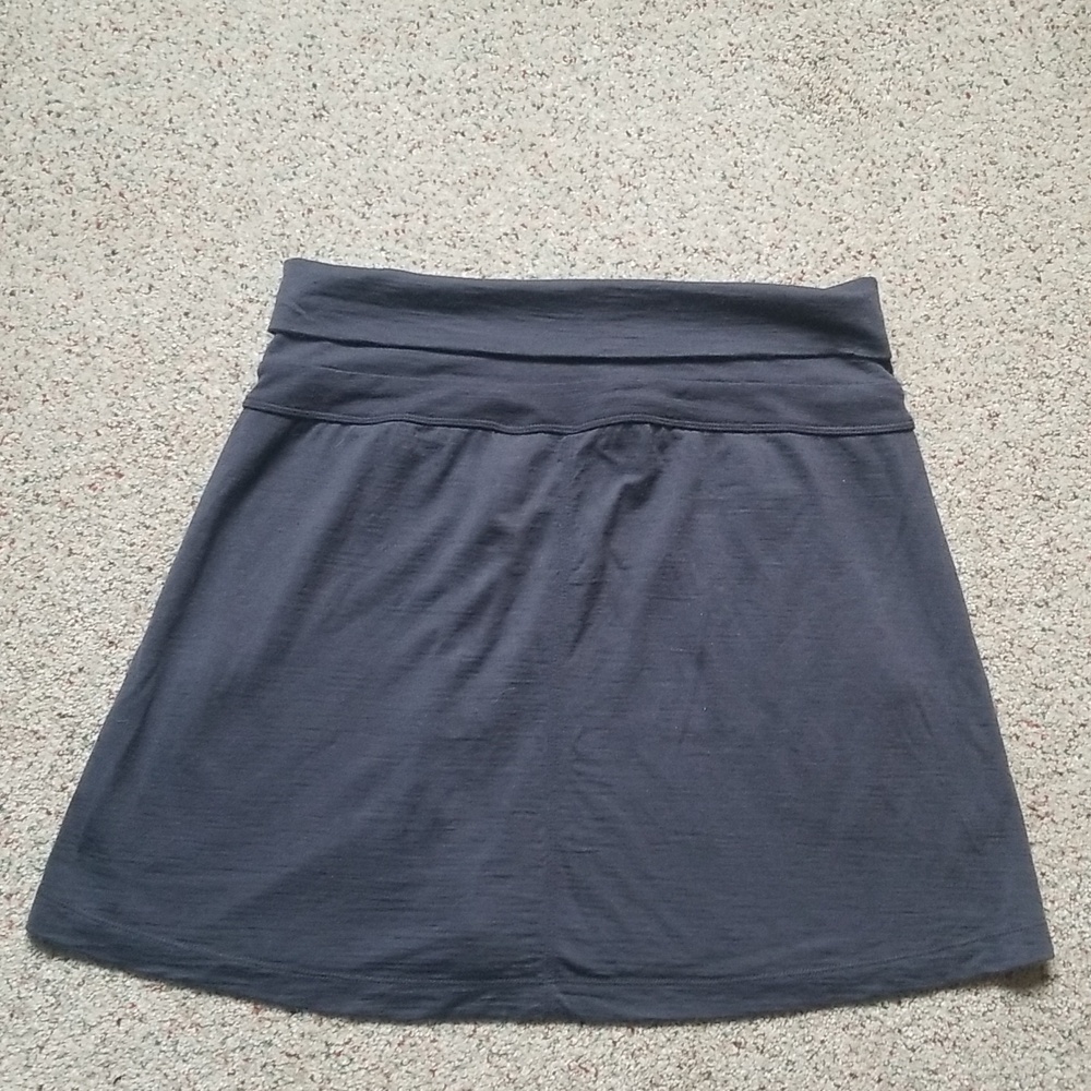Icebreaker 100% Wool Knit Mini Skirt Navy Gray M - Picture 5 of 6